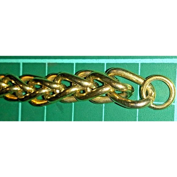 MONET Signed Vintage Gold Tone Chain Link Bracelet Polished Tagged Lobster Clasp - Picture 7 of 8